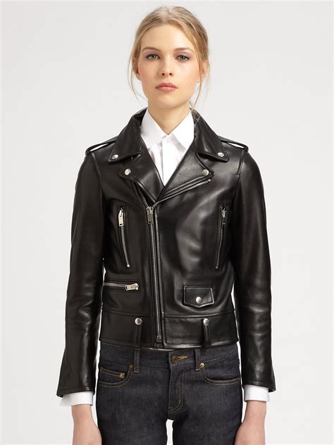 SAINT LAURENT Leather Jackets for Women 